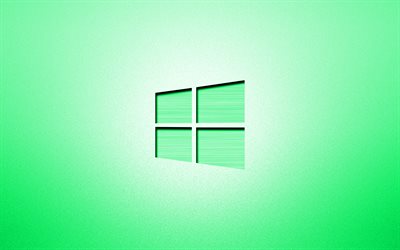 4k, Windows 10 turquoise logo, creative, turquoise backgrounds, minimalism, operating systems, Windows 10 logo, artwork, Windows 10