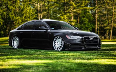 Audi A6, tuning, low rider, german cars, Customized Audi A6, HDR, Audi