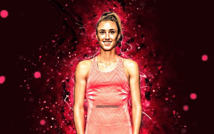 Petra Martic, 4k, croatian tennis players, WTA, pink neon lights, tennis, fan art, Petra Martic 4K