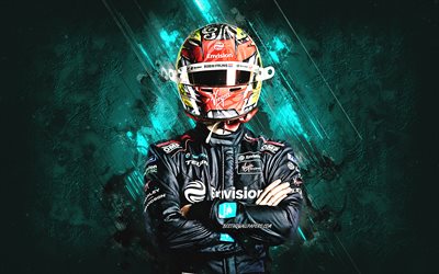 Robin Frijns, Dutch racing driver, Formula E, Envision Virgin Racing, turquoise stone background