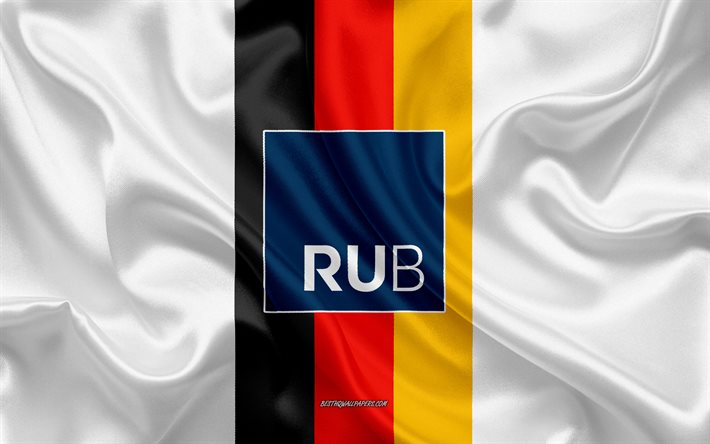 Emblema da Ruhr University Bochum, bandeira alem&#227;, logotipo da Ruhr University Bochum, Bochum, Alemanha, Ruhr University Bochum