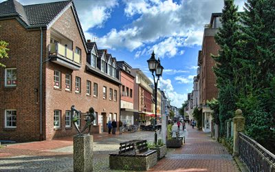 Moers, old streets, cityscapes, summer, german cities, Europe, Germany, Cities of Germany, Moers Germany