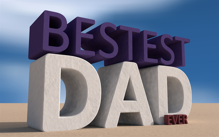 happy fathers day in 3d bubble letters