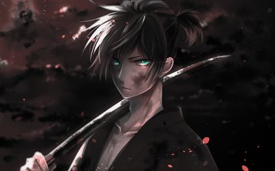 Yato, darkness, manga, katana, Noragami