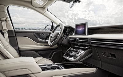 Lincoln Corsair, 2020, dentro de la vista, el interior, el panel frontal, Corsair 2020 interior, coches americanos, Lincoln