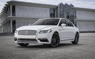 Lincoln Continental, 2020, front view, new white Continental, sedan, american cars, Lincoln