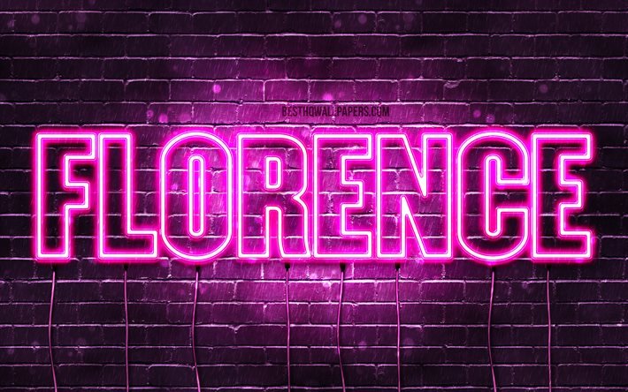Download wallpapers Florence, 4k, wallpapers with names, female names ...