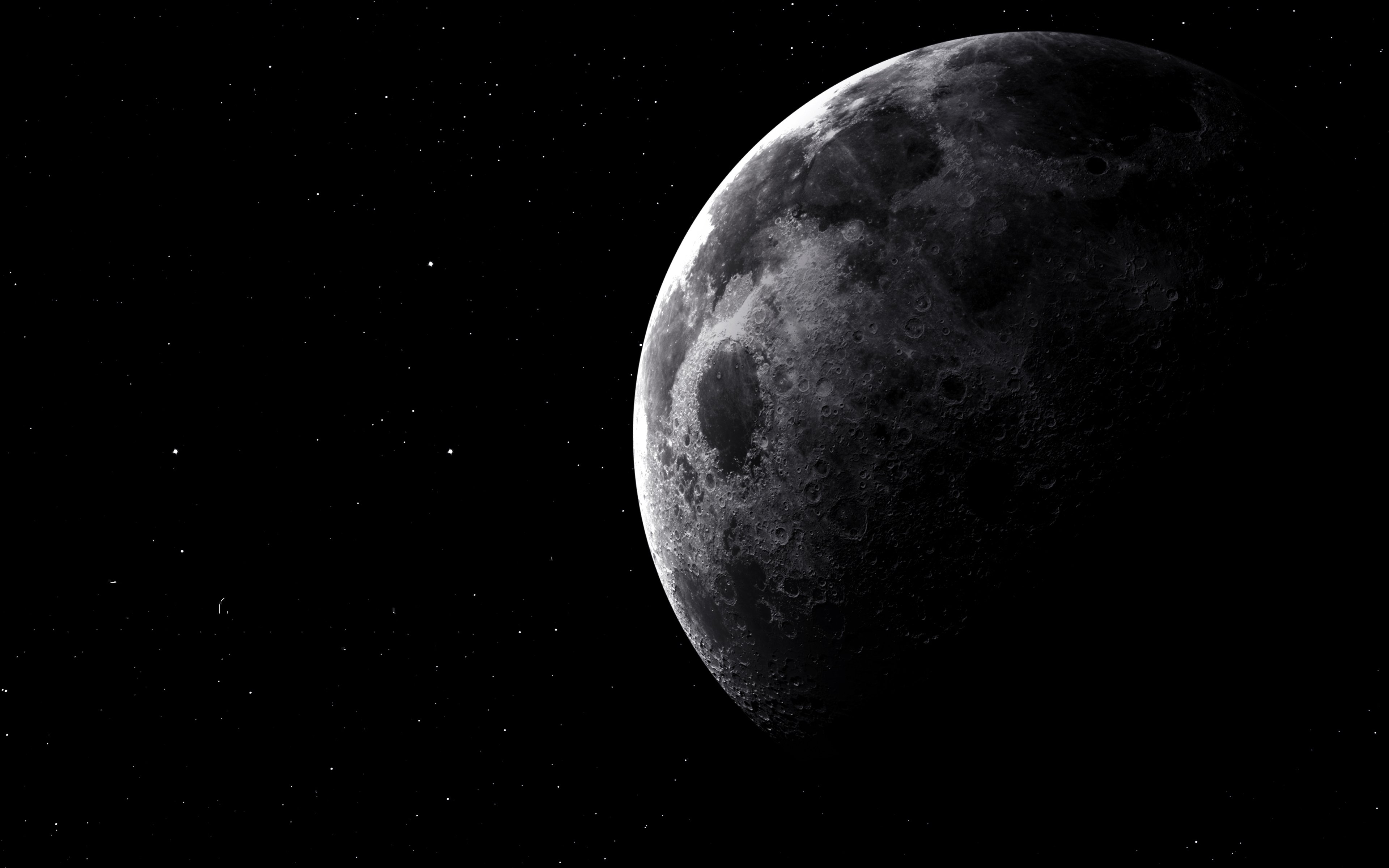 Download wallpapers 4k, moon, black sky, galaxy, scifi, moon from