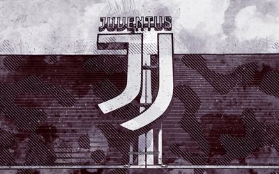 Juventus grunge logo, Italian football club, Turin, Italy, Juventus logo, Allianz Stadium, Juventus Stadium, grunge art, Juventus FC, creative art, Juve grunge logo