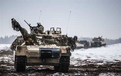 M1 Abrams, American tank, modern armored vehicles, range, US Army