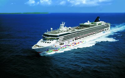 NCL Norwegian Star, 4k, cruise ship, sea, Norwegian Star, Norwegian Cruise Line
