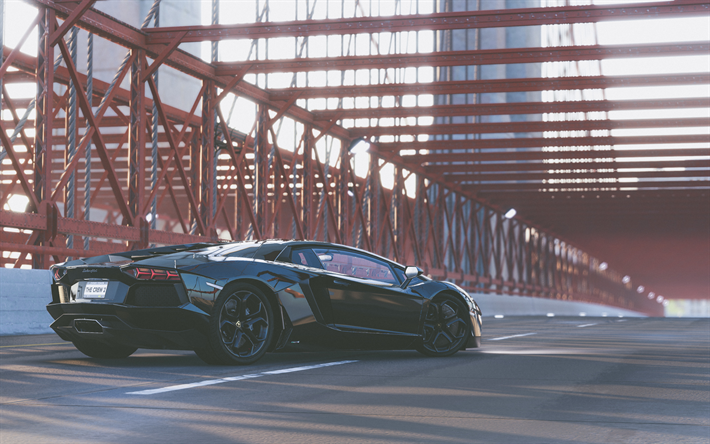 Lamborghini Aventador, 4k, simulador de carreras de 2018 juegos, La Tripulaci&#243;n de 2
