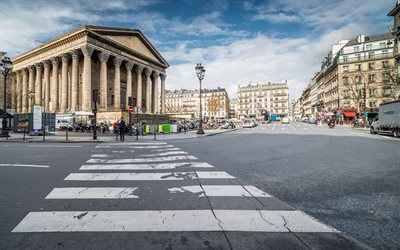 パリの, 街並み, 道路の交差点, 都市景観, フランス