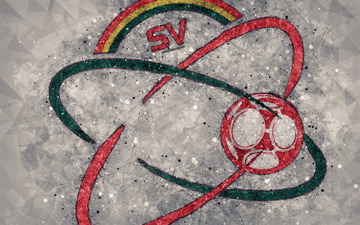 SV Zulte Waregem, 4k, geometric art, logo, Belgian football club, gray abstract background, Jupiler Pro League, Waregem, Belgium, football, Belgian First Division A, creative art