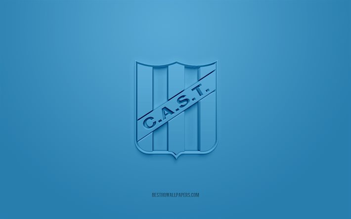 club atletico san telmo, kreatives 3d-logo, blauer hintergrund, argentinische fu&#223;ballmannschaft, primera b nacional, buenos aires, argentinien, 3d-kunst, fu&#223;ball, club atletico san telmo 3d-logo