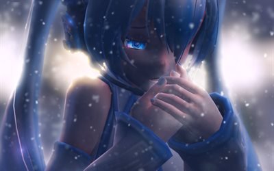 Hatsune Miku, abbagliamento, manga, Vocaloid, arte 3D
