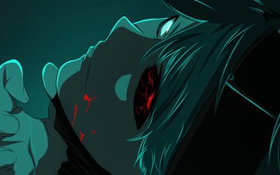 Ken Kaneki, darkness, red eyes, Sasaki Haise, Tokyo Ghoul