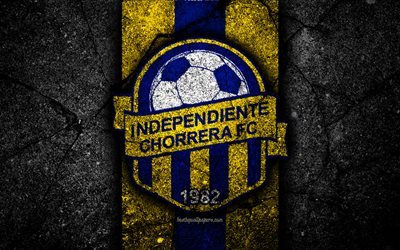 4k, le FC Independiente, logo, LPF, le football, la Liga Panamena, pierre noire, club de football, le Panama, Independiente, le soccer, la texture de l&#39;asphalte, Independiente FC