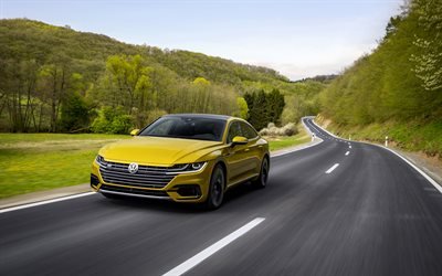 Volkswagen Arteon, R-Line, 2018, exterior, vista frontal, novo ouro Arteon, Carros alem&#227;es, Volkswagen