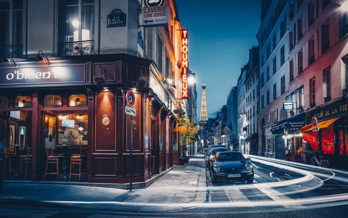 ダウンロード画像 パリの 街並み エッフェル塔 夜 パリの街並み 資本フランス フランス フリー のピクチャを無料デスクトップの壁紙