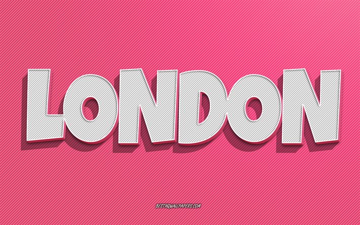 لندن, الوردي الخطوط الخلفية, خلفيات بأسماء, اسم لندن, أسماء نسائية, بطاقة معايدة لندن, لاين آرت, صورة مبنية من البكسل ذات لونين فقط, صورة باسم لندن
