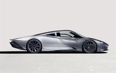 2021, McLaren Speedtail Albert MSO, 4k, vista laterale, esterno, supercar, McLaren Speedtail, auto di lusso, McLaren