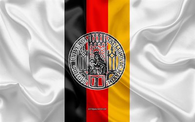 M&#252;nchenin Ludwig Maximilianin yliopiston tunnus, Saksan lippu, Ludwig Maximilian M&#252;nchenin yliopiston logo, M&#252;nchen, Saksa, Ludwig Maximilian M&#252;nchenin yliopisto