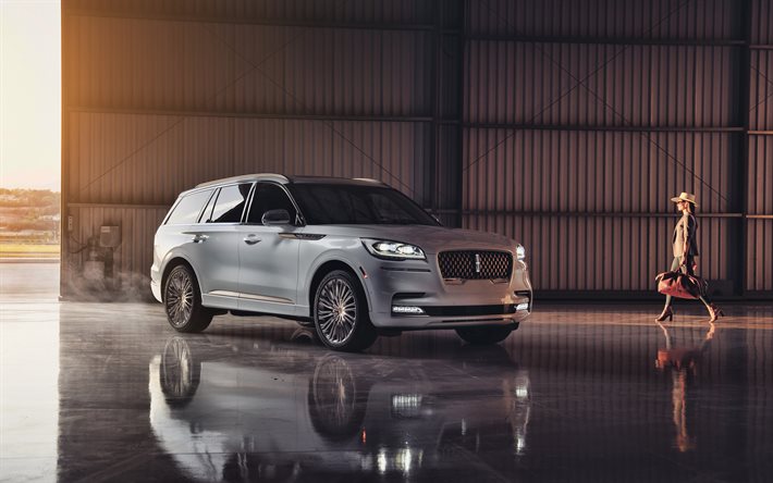 2021, Lincoln Aviator Shinola, 4k, ext&#233;rieur, SUV blanc, nouvel Aviator blanc, voitures am&#233;ricaines, Aviator Shinola ext&#233;rieur, Lincoln
