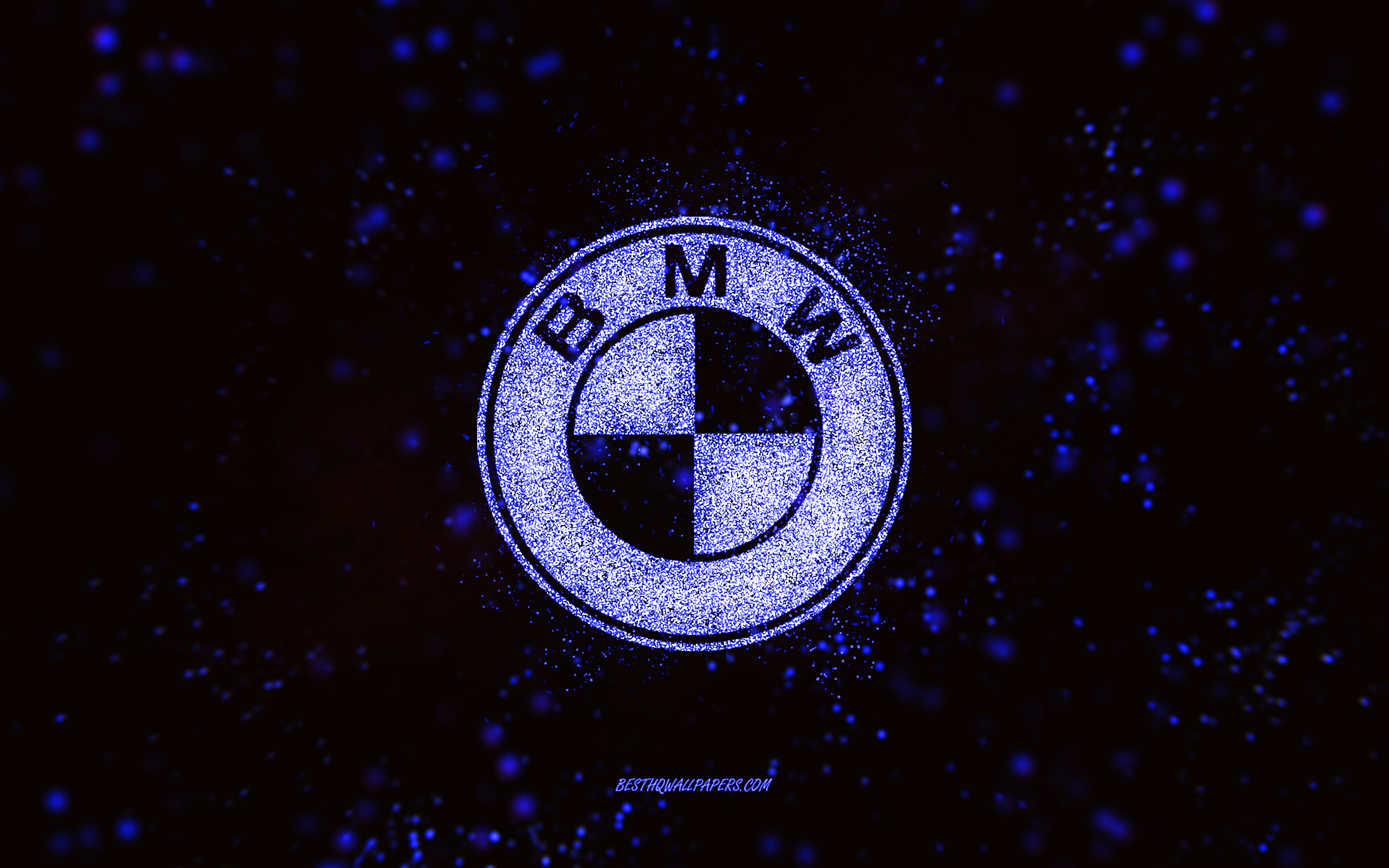 Lataa kuva BMW glitter-logo, 4k, musta tausta, BMW-logo, violetti  kimallustaide, BMW, creative art, BMW violetti kimallus-logo näytön  resoluutio 2880x1800. Taustakuvat työpöydälle