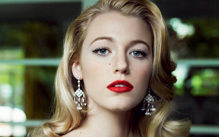 Blake Lively, attrice, bellezza, bionda, labbra rosse