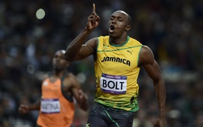 Usain Bolt, runner, Jamaica, world champion, Olympic champion