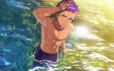 Ensemble Stars, Mao Isara, art, Japanese manga, anime characters, portrait