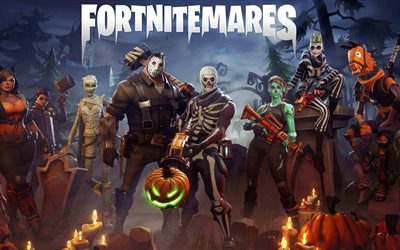 4k, Fortnite Battle Royale, Fortnitemares, 2018 games, art, Fortnite