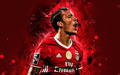 Alex Albert, 4k, arte astratta, il calcio, il Benfica, Primeira Liga, Albert, calciatori, luci al neon, calciatore spagnolo, di calcio, il Benfica FC