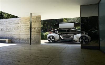 4k, Volvo 360c, 2018, Unit&#224; Autonoma, vista laterale, esterno, auto del futuro, concetti, auto svedese Volvo
