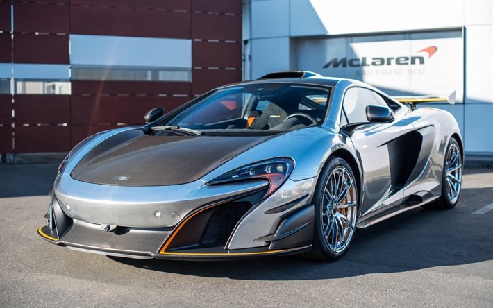 Mclaren 570S MSO, 2016, corpo in carbonio, argento Mclaren, Chrome