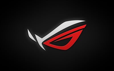 RoG, m&#237;nimos, 4k, Republic of Gamers, plano de fundo cinza, RoG logotipo, ASUS, criativo