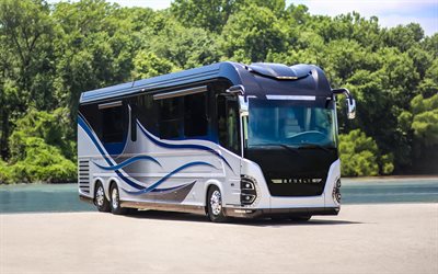 revell bus, 4k, modern buses, new buses, passenger transportations