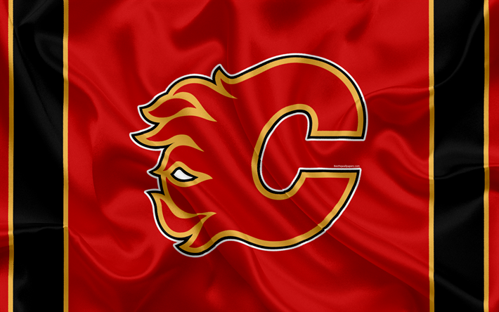 Calgary Flames, hockey club, NHL, tunnus, logo, National Hockey League, j&#228;&#228;kiekko, Calgary, Alberta, Kanada