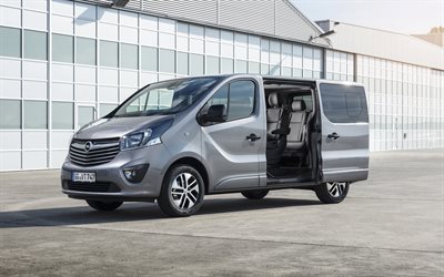 Opel Vivaro Tourer, 2017, 4k, passenger minibus, new cars, new Vivaro, Opel