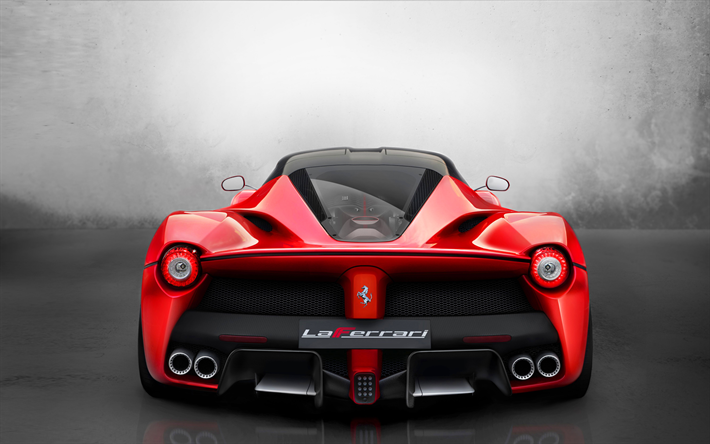 Ferrari LaFerrari, 4k, 2017 bilar, baksida, supercars, red LaFerrari, italienska bilar, Ferrari