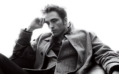 Robert Pattinson, el actor Brit&#225;nico, 4k, vertical, vestido de invierno sesi&#243;n de fotos