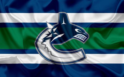 Vancouver Canucks, club de hockey, NHL, emblema, logo, Liga Nacional de Hockey, hockey, Vancouver, Columbia Brit&#225;nica, Canad&#225;, la Divisi&#243;n del Pac&#237;fico, de la Conferencia Oeste