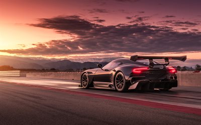 4k, Aston Martin Vulcan, rear view, supercars, 2018 cars, hypercars, tuning, Aston Martin
