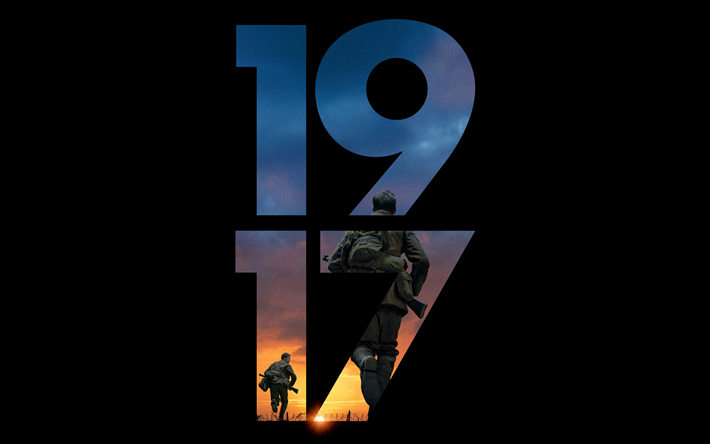1917, war film, 2019, poster, promotional materials, 1917 World War I, new movies, 4k