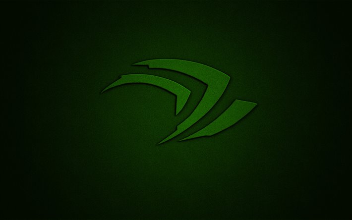 Nvidia green logo, 4k, green grunge background, Nvidia, brands, creative, Nvidia 3D logo, grunge art, Nvidia logo