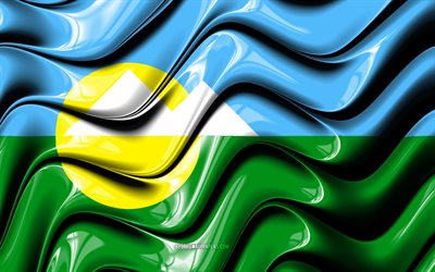 مونتيس كلاروس العلم, 4k, مدن البرازيل, أمريكا الجنوبية, علم مونتيس كلاروس, الفن 3D, مونتيس كلاروس, المدن البرازيلية, مونتيس كلاروس 3D العلم, البرازيل