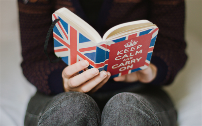 English language learning, Reading books, English language concepts, book in hands