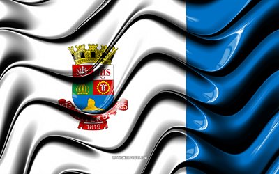 Fortaleza Bayrağı, 4k, Brezilya, G&#252;ney Amerika Şehirleri, Fortaleza Bayrak, 3D sanat, Fortaleza, Brezilya şehirleri, Fortaleza 3D bayrak