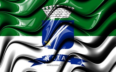 Natal Flag, 4k, Cities of Brazil, South America, Flag of Natal, 3D art, Natal, Brazilian cities, Natal 3D flag, Brazil